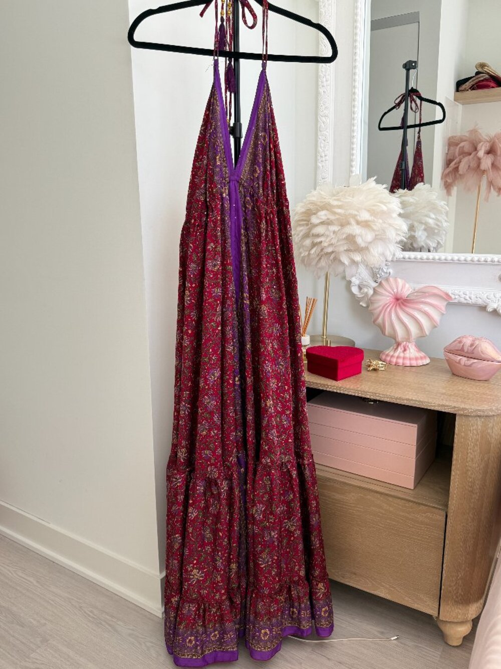 Silk Maxi Bohemian Dress - Boho Miami